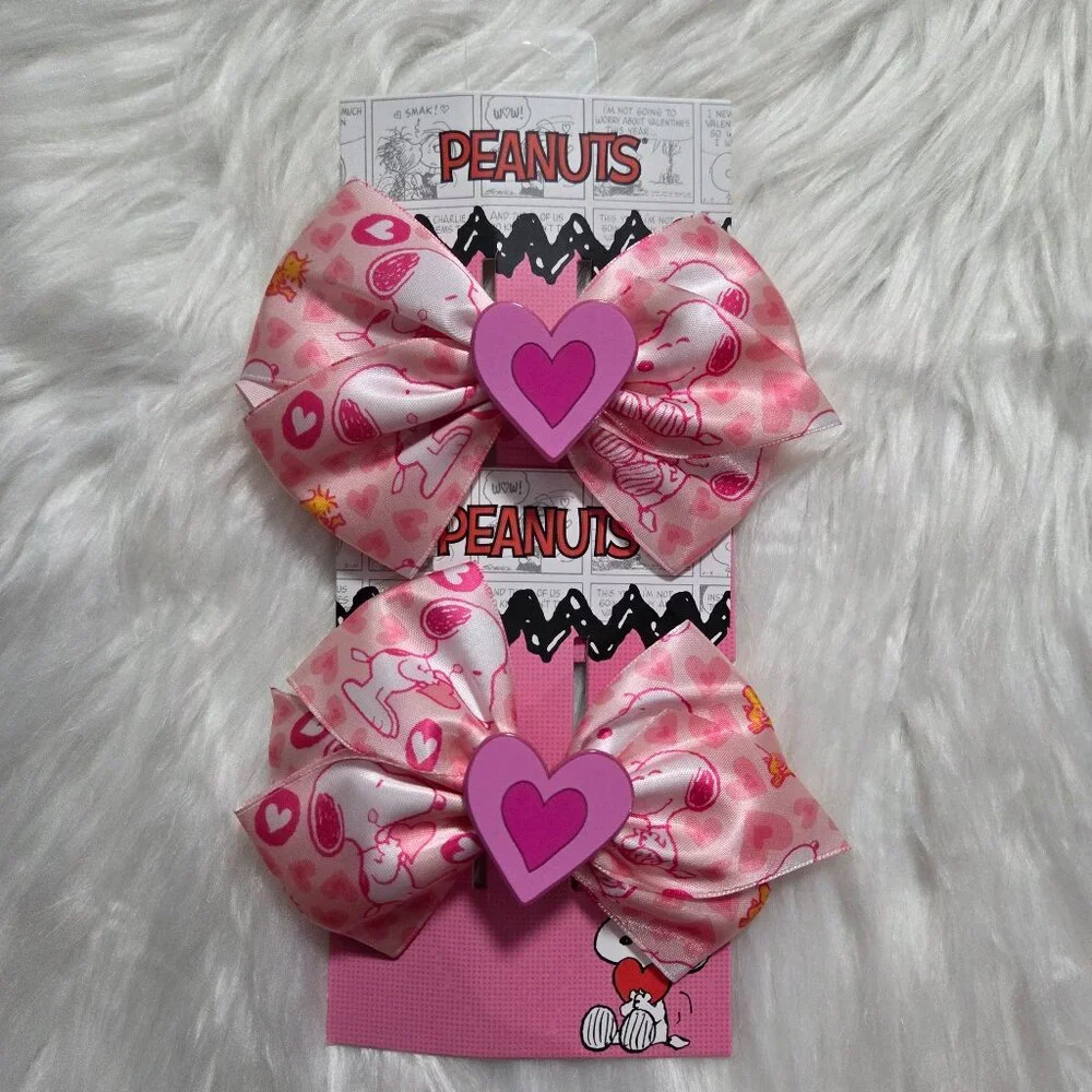 Peanuts Snoopy Heart Hair Barrettes